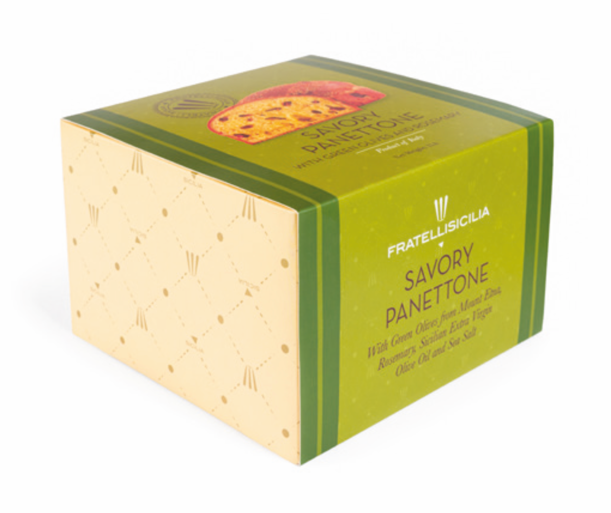 Savory Panettone With Green Olives From Mount Etna, Rosemary, Sicilian Extra Virgin Olive Oil And Sea Salt