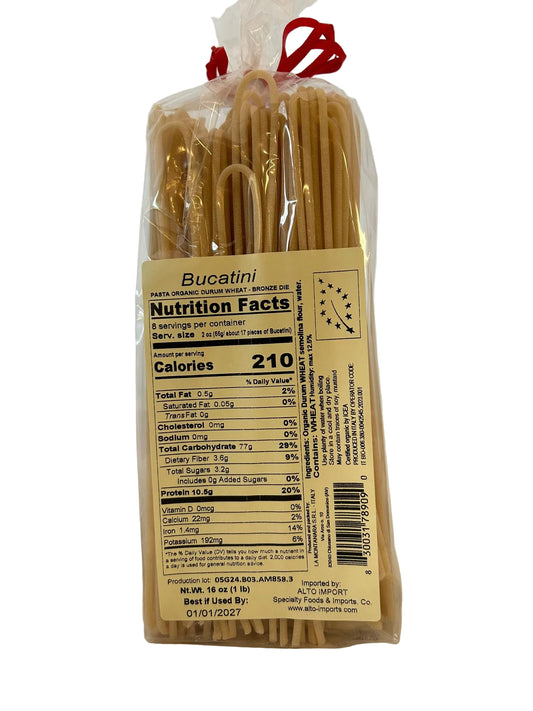 Alto Bucatini Secchi 500G - Organic Semolina Pasta