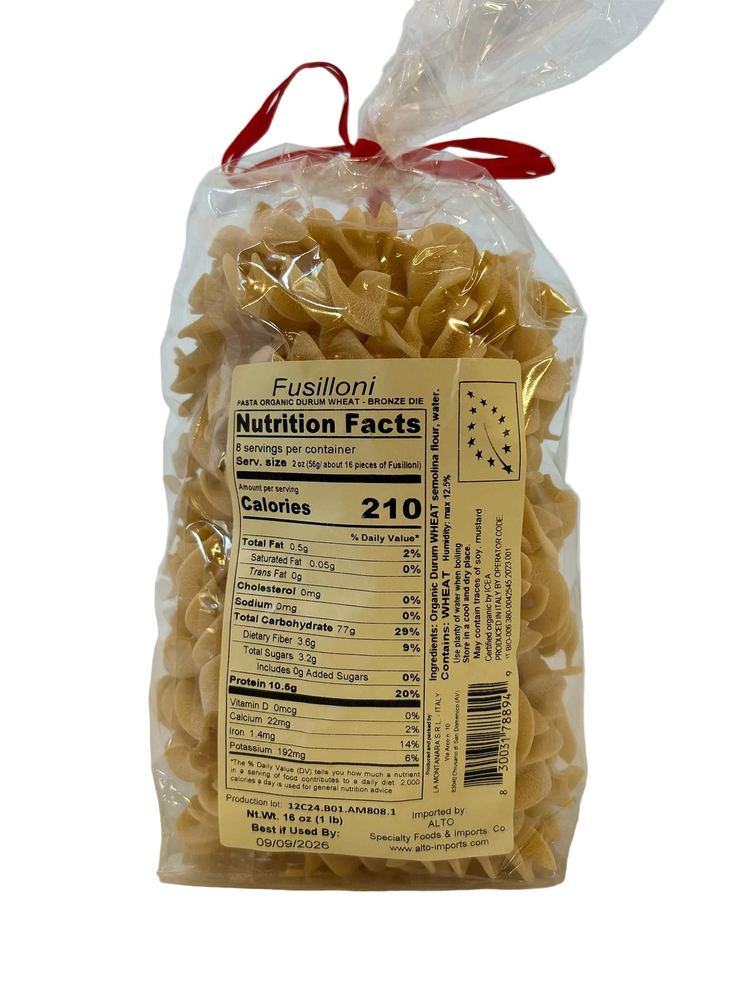 Alto Fusilloni 500g – Organic Bronze-Cut Italian Pasta