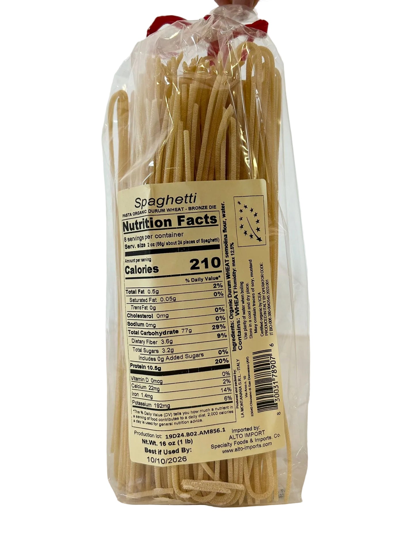 Alto Spaghetti 500g – Organic Bronze-Cut Italian Pasta