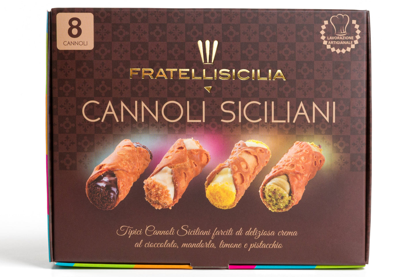 Assorted Sicilian Cannoli with Cream Filling