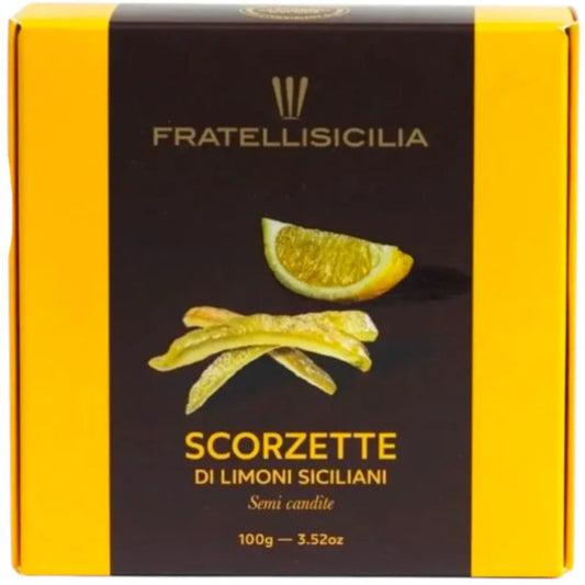SICILIAN SEMI-CANDIED LEMON PEELS 100g