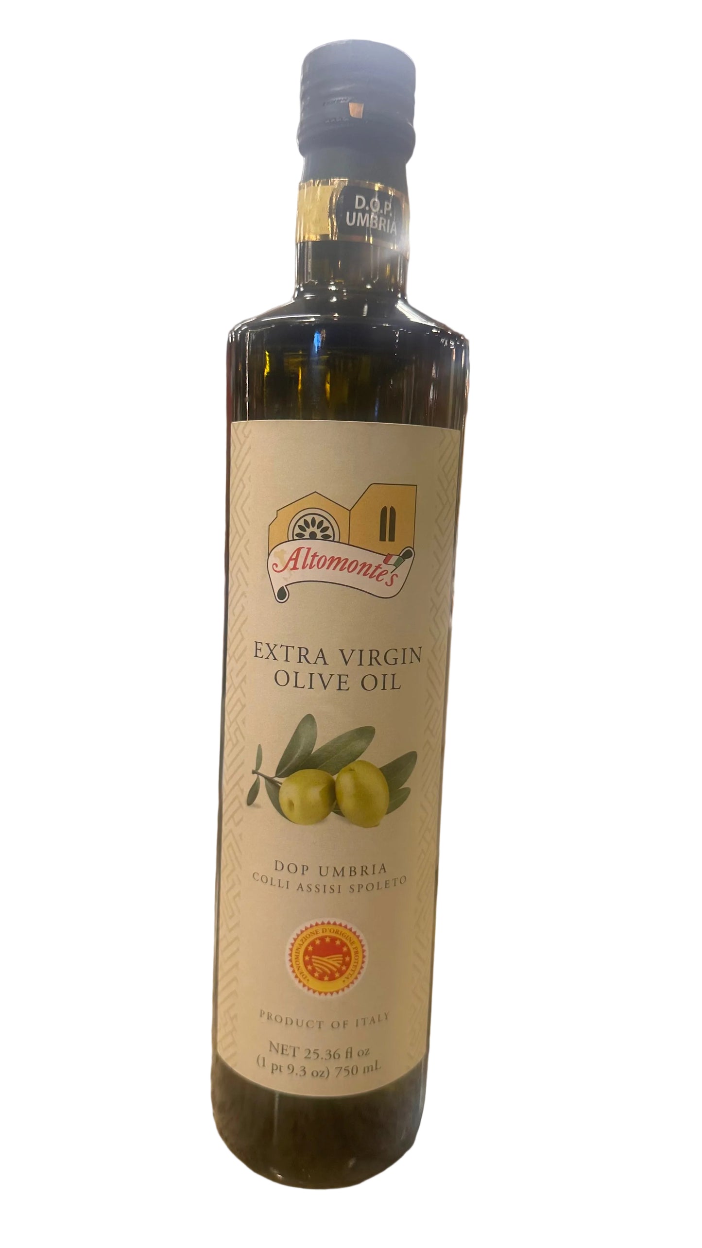 Altomonte’s DOP Umbria Extra Virgin Olive Oil | Colli Assisi-Spoleto PDO | 750ml