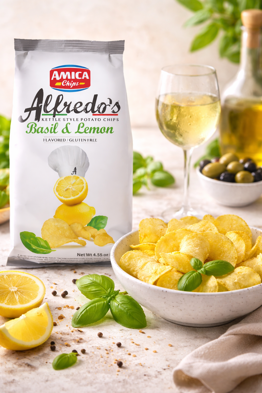 Alfredo's Gourmet Italian Kettle Chips 130g | Amica Chips
