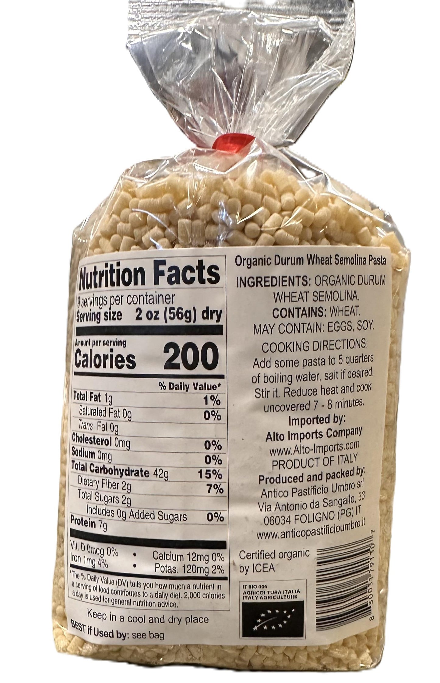 Alto Grattata Pastina 500G – Organic Semolina Pasta
