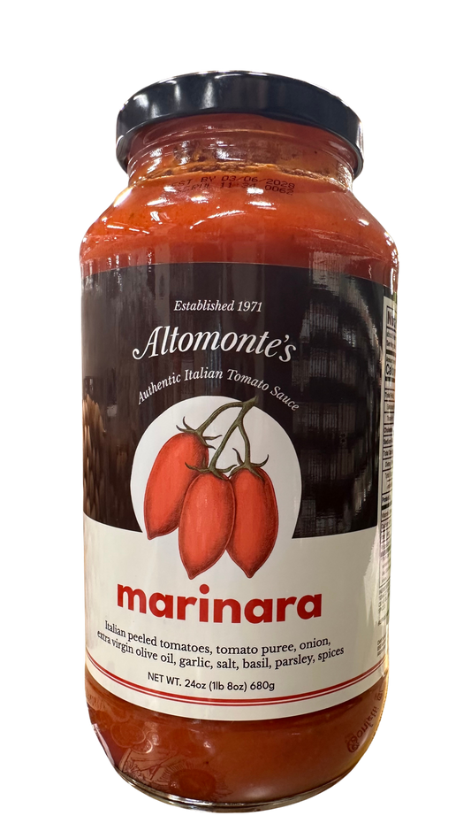Altomonte's Marinara Sauce – Classic Italian Tomato Sauce, 24oz