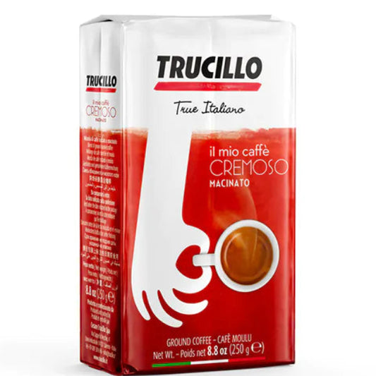 Trucillo coffee packaging on a white background