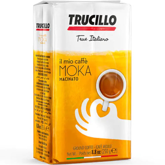 Trucillo Moka coffee packaging on a white background
