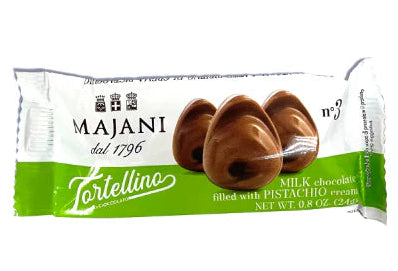 Majani Tortellini Milk Chocolate al Pistachio – Artisan Italian Chocolates, 24g