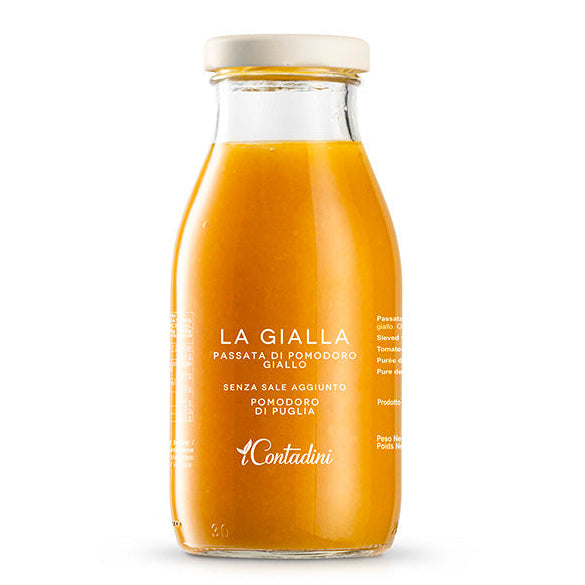 I Contadini Yellow Tomato Passata – Sweet Puglian Pureé, 250g or 500g