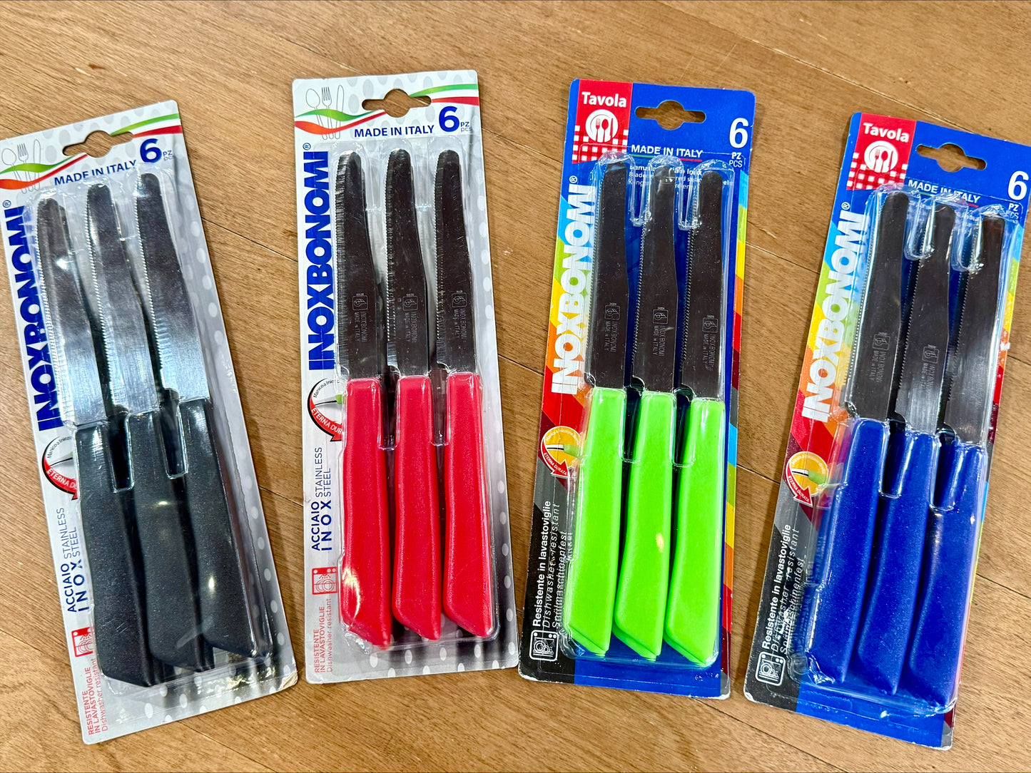 Nonna Knives - Italian Stainless Steel Serrated Table Knives (6-Pack)