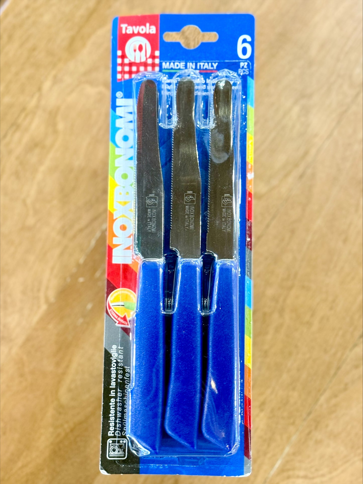 Nonna Knives - Italian Stainless Steel Serrated Table Knives (6-Pack)