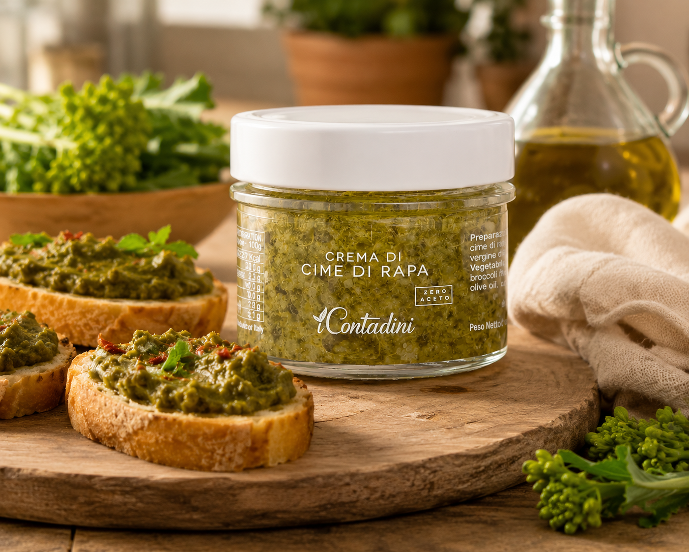 I Contadini Broccoli Rabe Paté – Authentic Puglian Spread, 100g