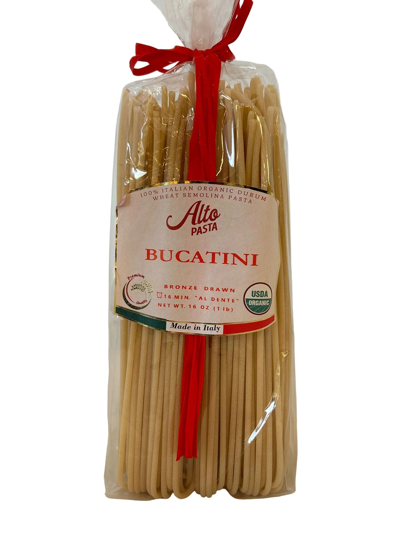 Alto Bucatini 500g – Organic Bronze-Cut Italian Pasta