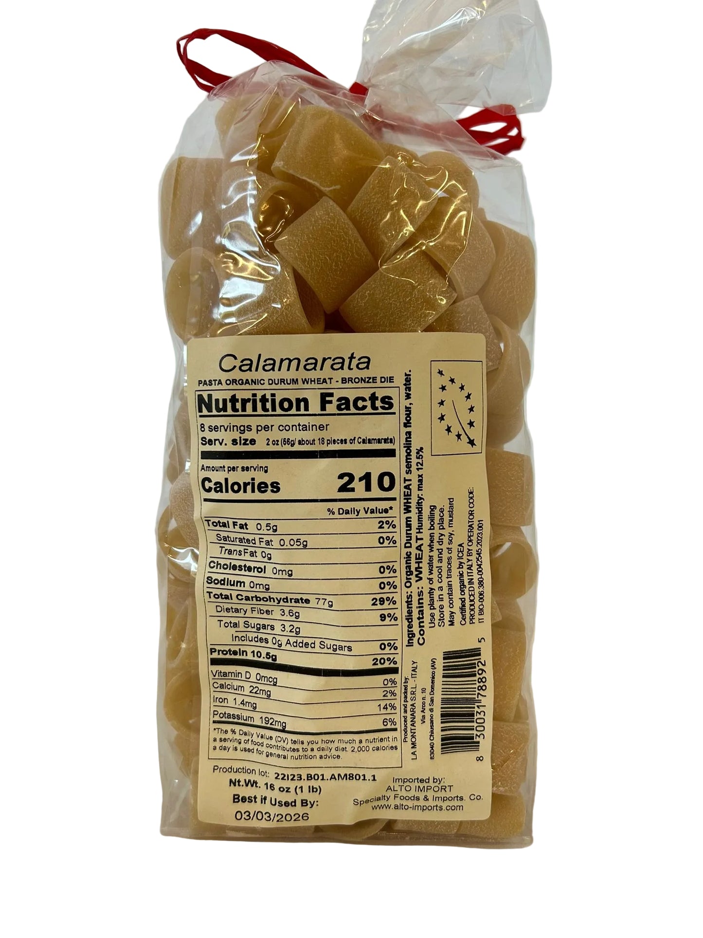 Alto Calamarata 500g – Organic Bronze-Cut Italian Pasta