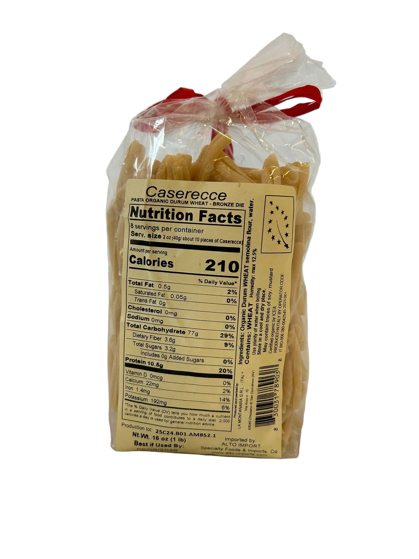 Alto Caserecce 500g – Organic Bronze-Cut Italian Pasta