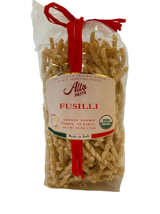 Alto Fusilli Corti 500g – Organic Bronze-Cut Italian Pasta