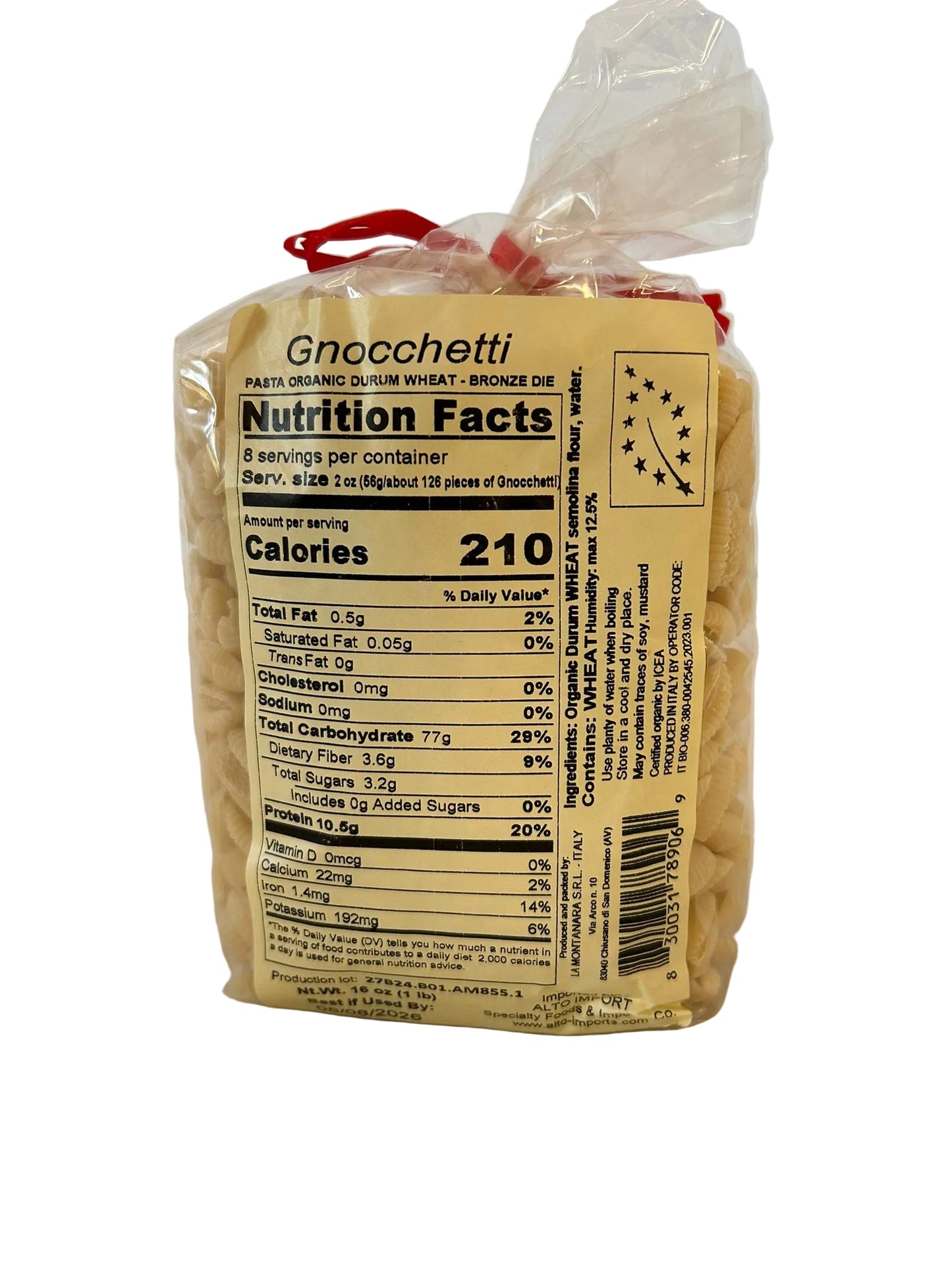 Alto Gnocchetti Rigati 500g – Organic Bronze-Cut Italian Pasta