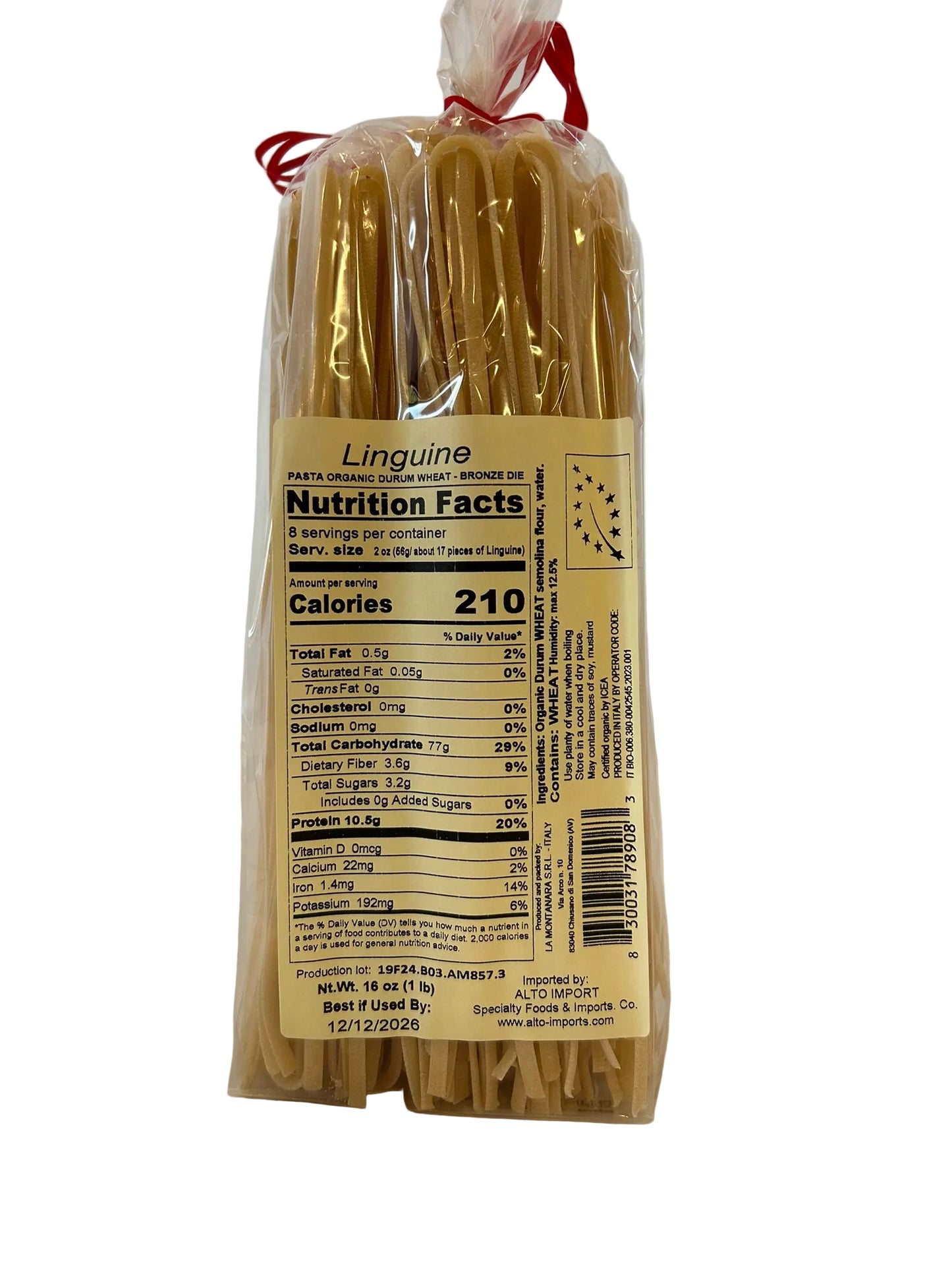 Alto Linguine 500g – Organic Bronze-Cut Italian Pasta