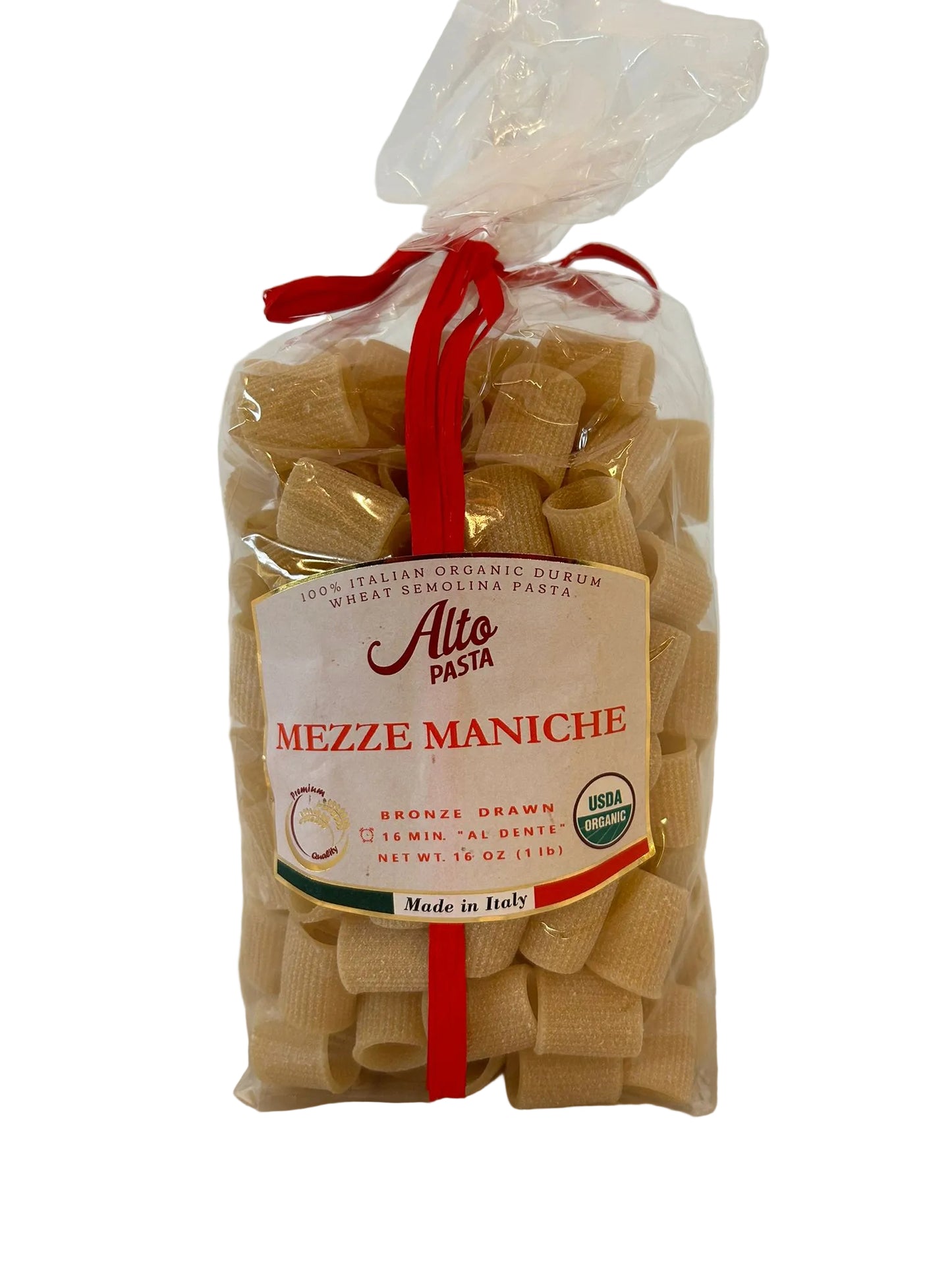 Alto Mezze Maniche 500g – Organic Bronze-Cut Italian Pasta