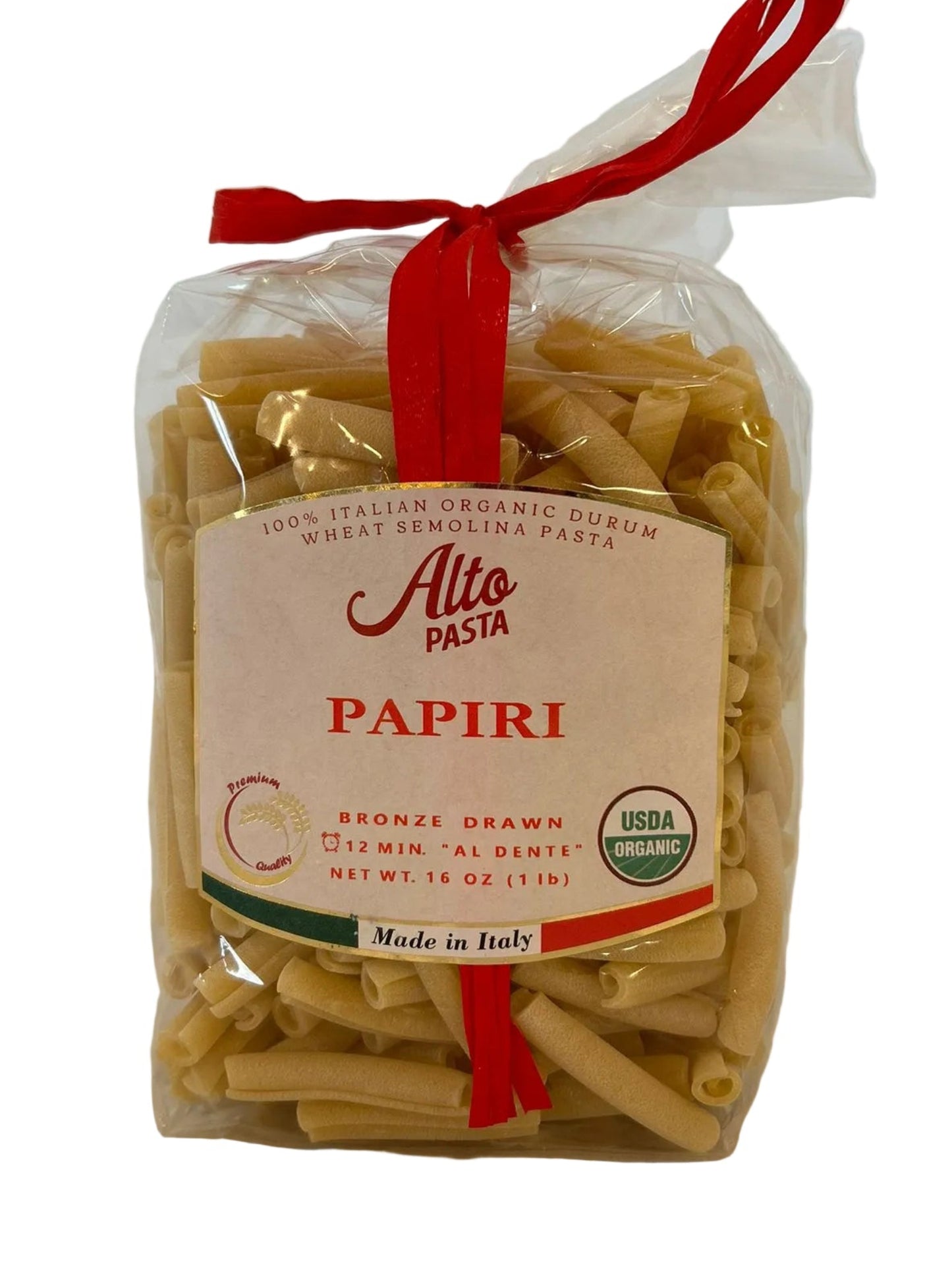 Alto Papiri 500g – Organic Bronze-Cut Italian Pasta