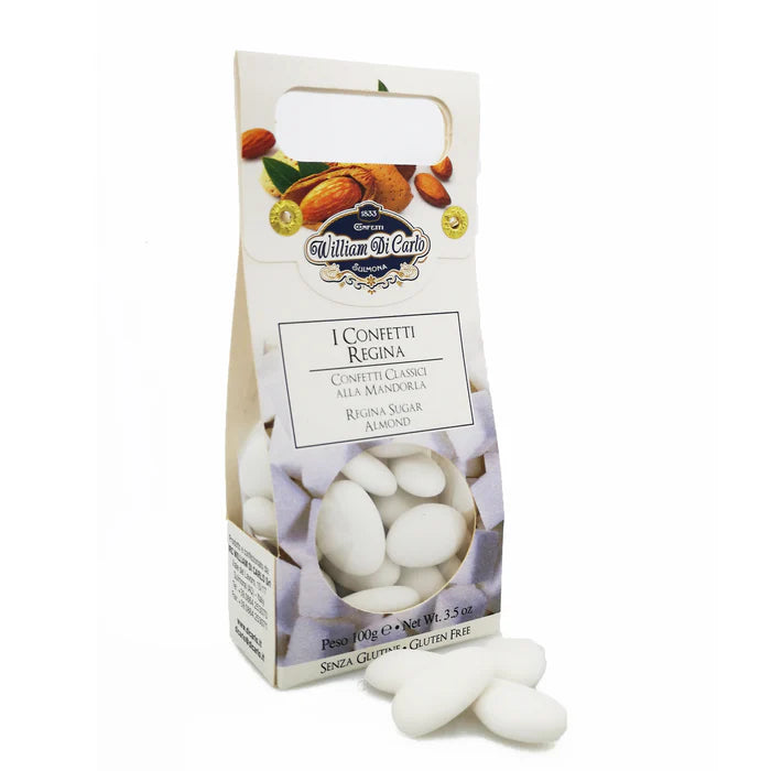 William Di Carlo “Regina” Confetti – 100g | Italian Sugar-Coated Almonds