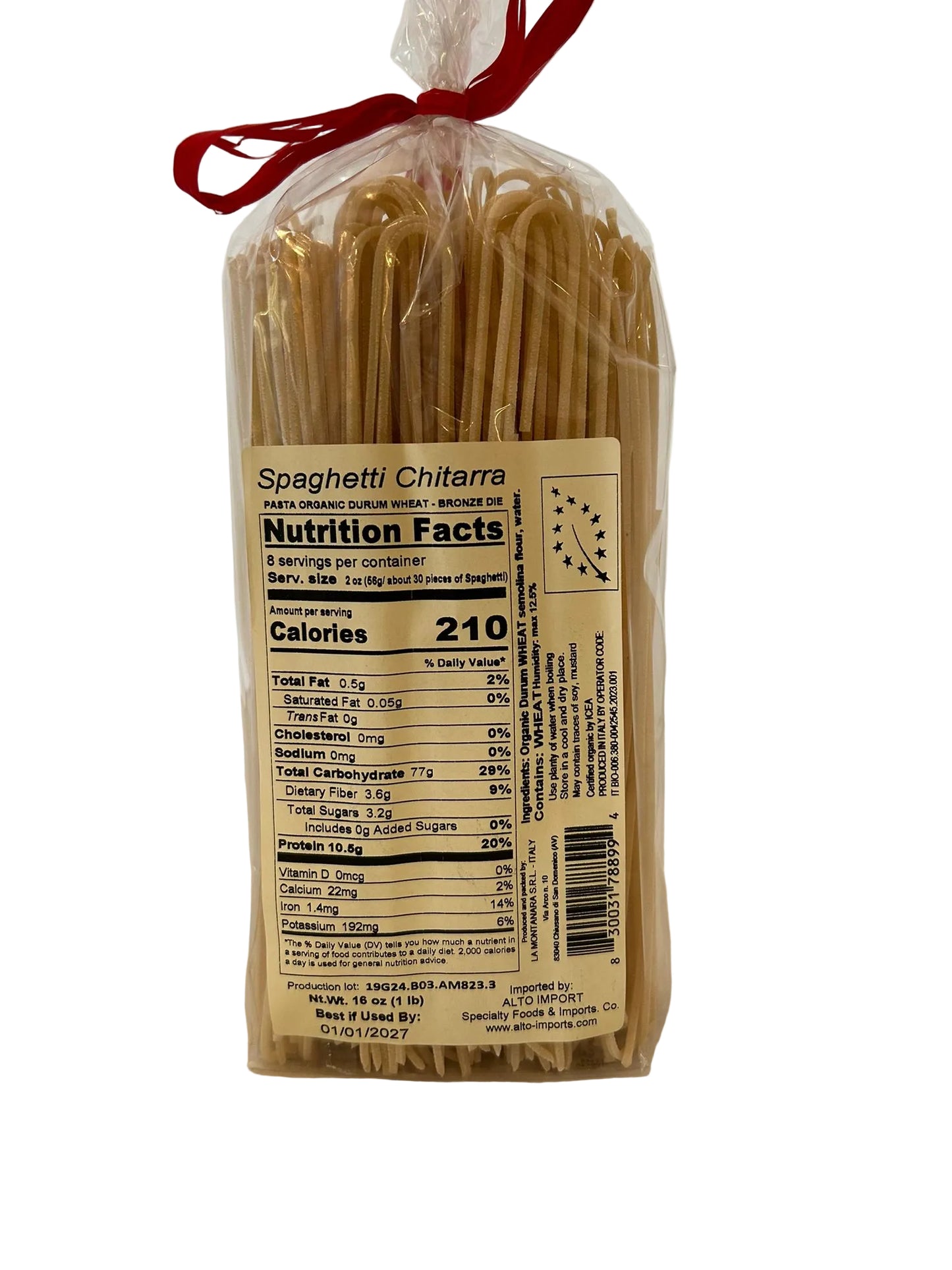 Alto Spaghetti alla Chitarra 500g – Organic Bronze-Cut Italian Pasta