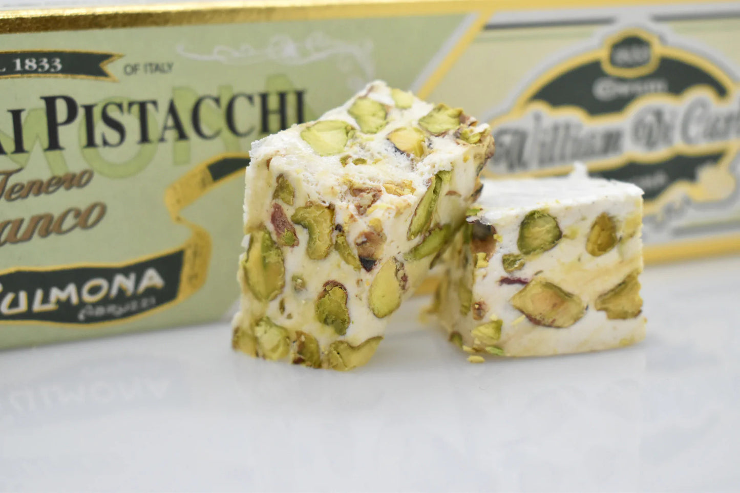 Torrone Tenero Bianco Ai Pistacchi 200G (Soft White Nougat w/Pistachio) 200g